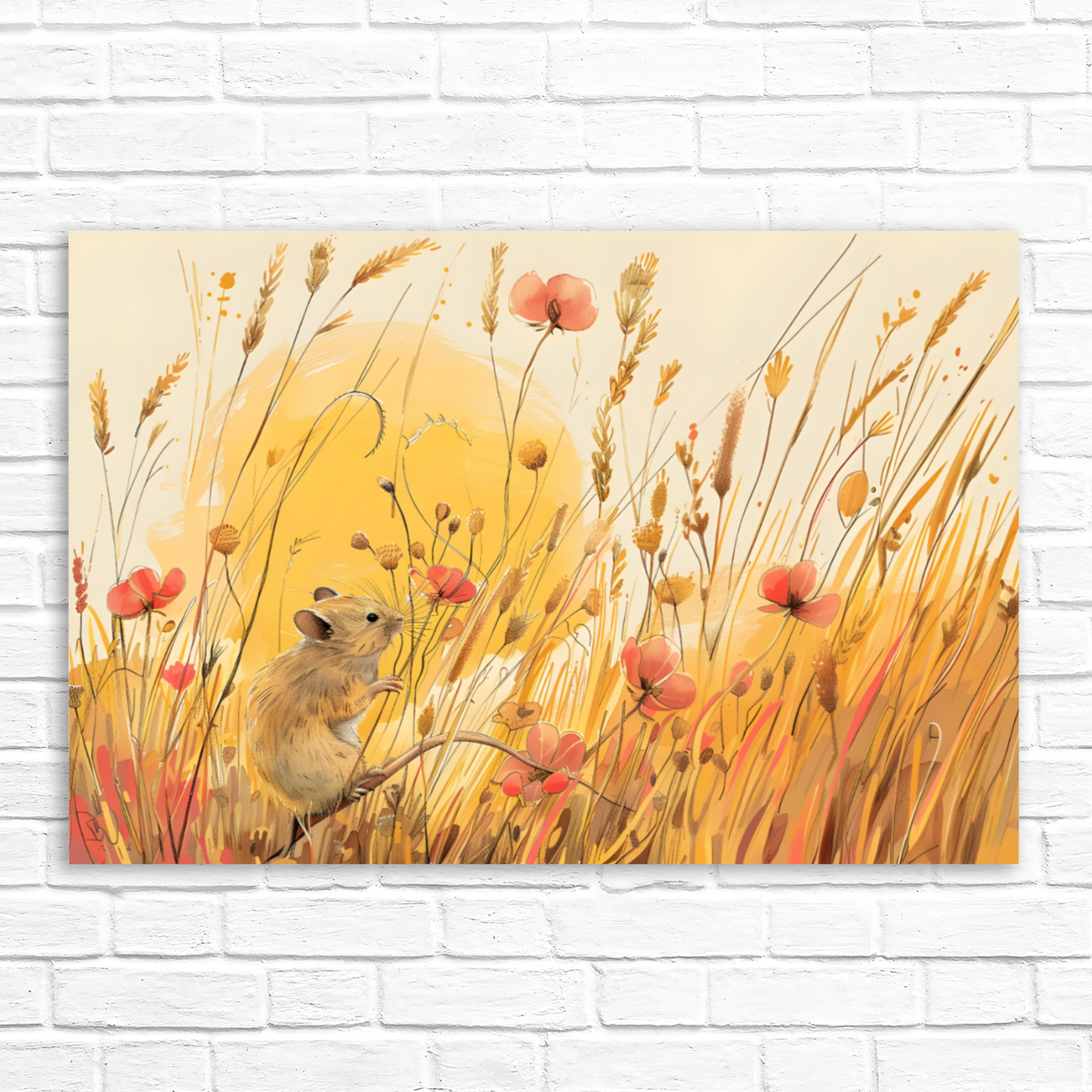 Meadow Mouse  Deluxe Box Landscape Canvas Prints