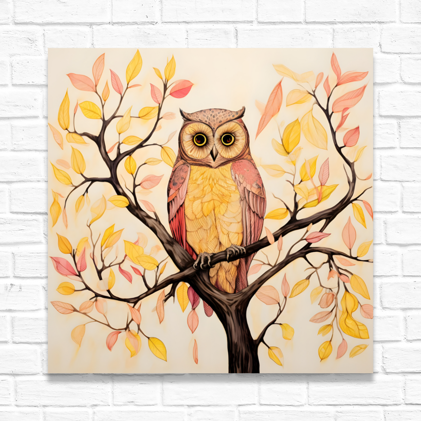 Owls Perch  Deluxe Box Square Canvas Prints