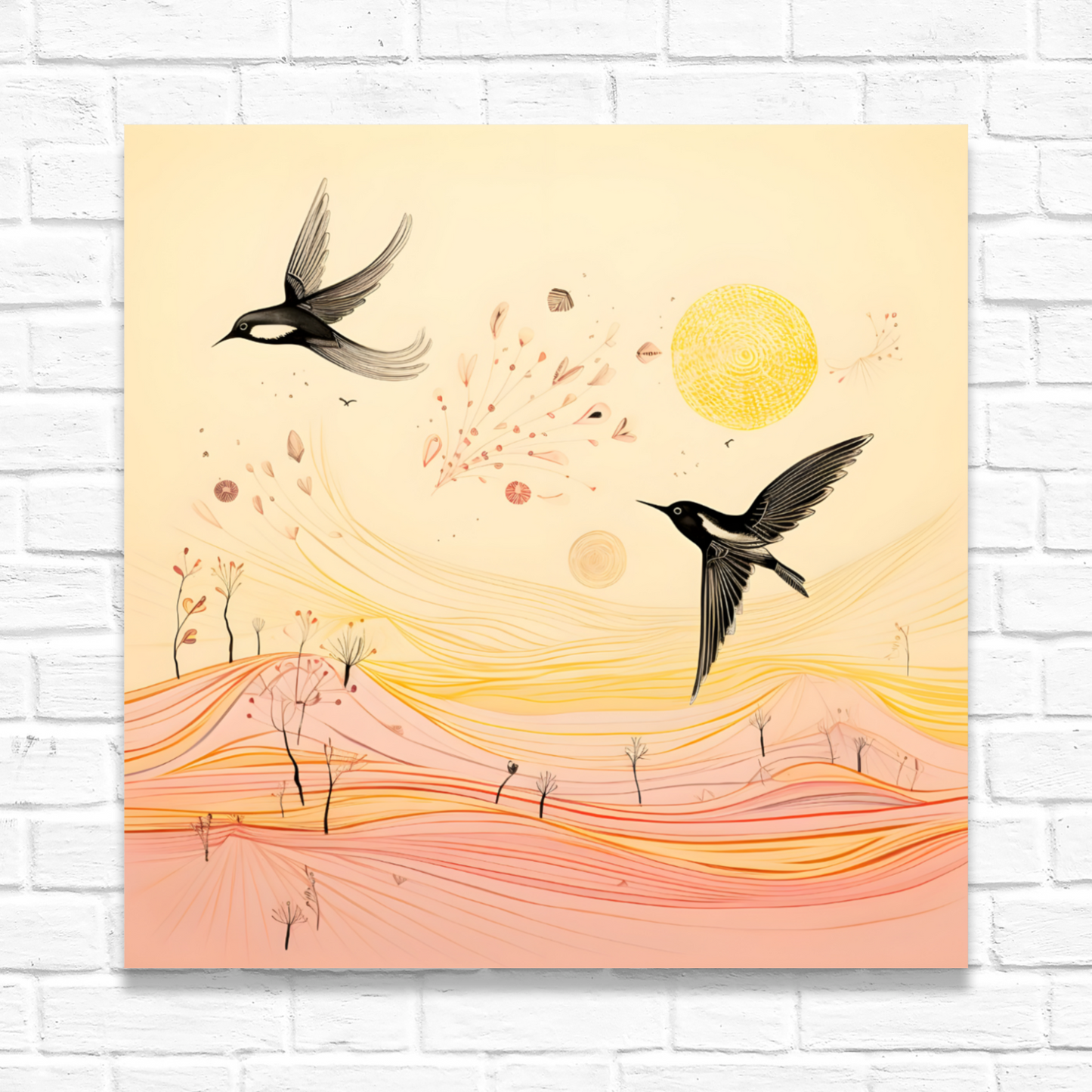 Harmony Of Swifts  Deluxe Box Square Canvas Prints