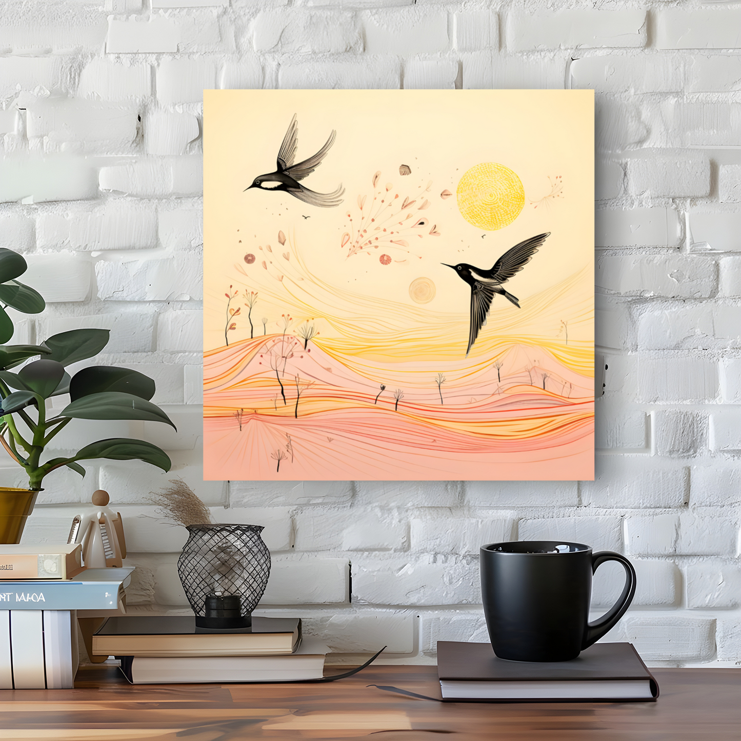 Harmony Of Swifts  Deluxe Box Square Canvas Prints