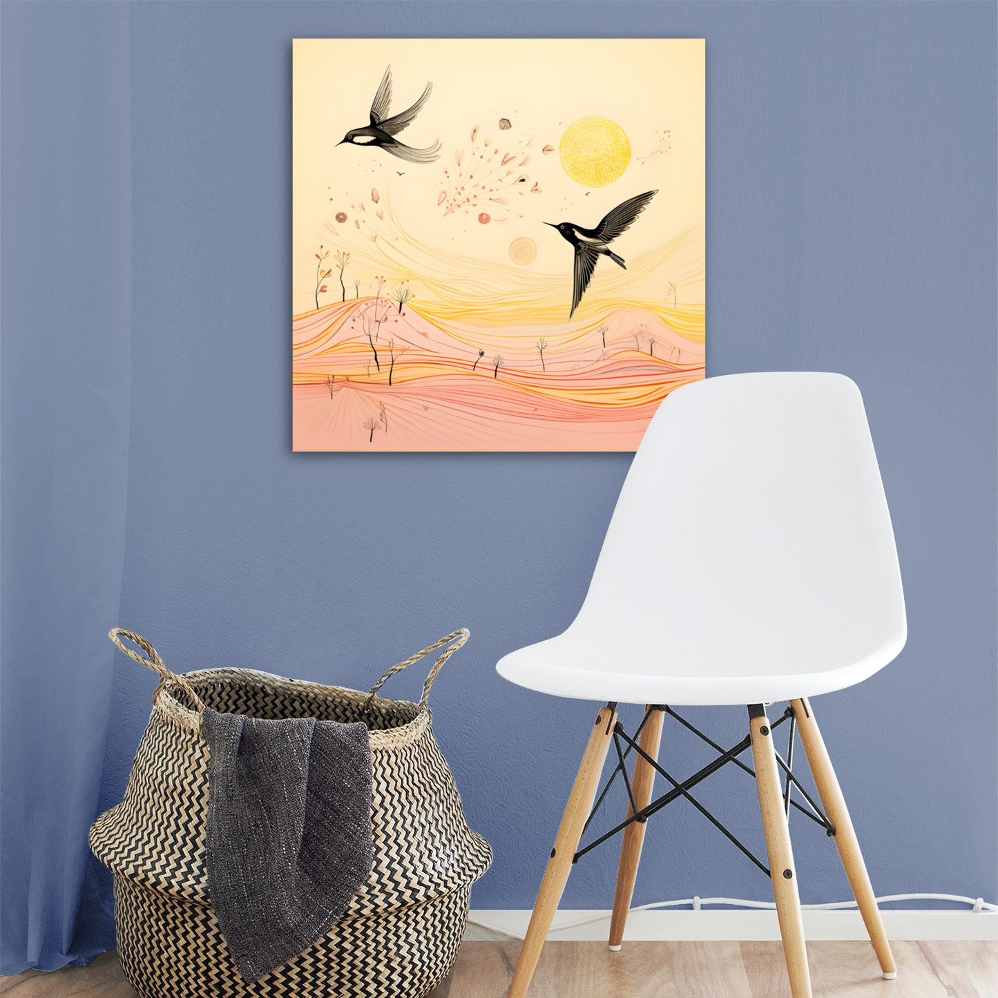 Harmony Of Swifts  Deluxe Box Square Canvas Prints