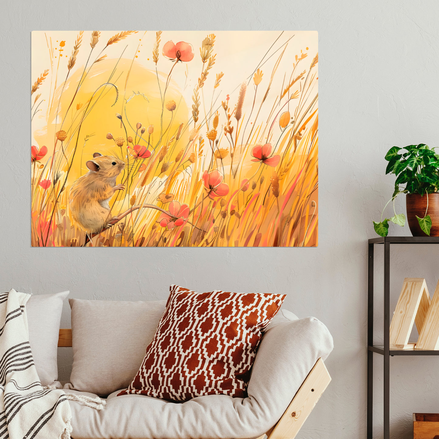 Meadow Mouse Premium Landscape Aluminum Prints