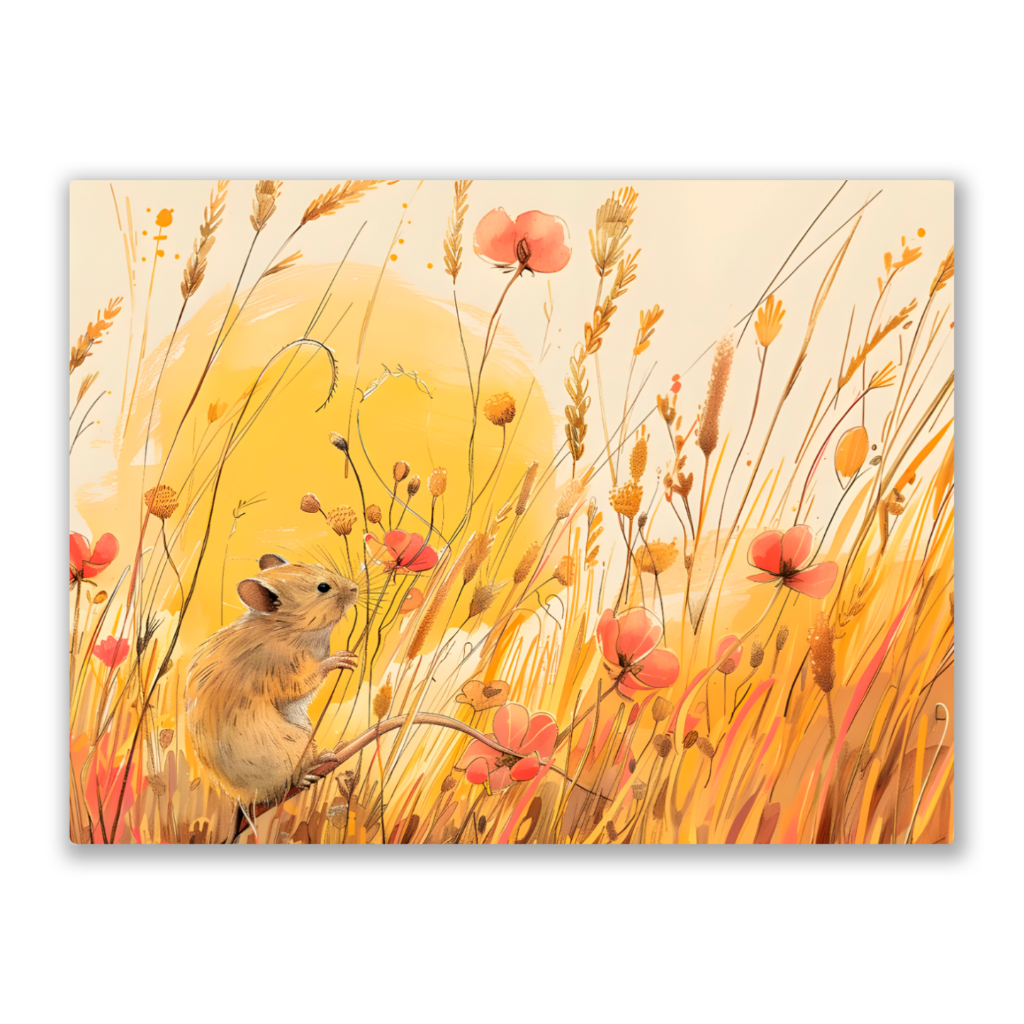 Meadow Mouse Premium Landscape Aluminum Prints