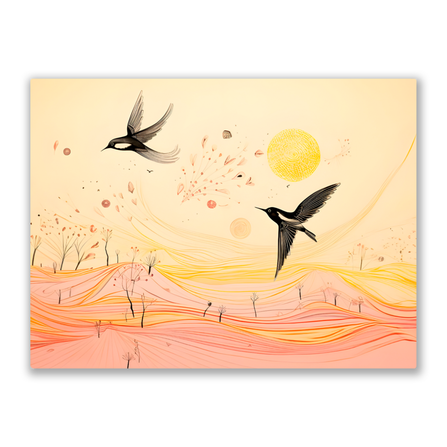 Harmony Of Swifts Premium Landscape Aluminum Prints