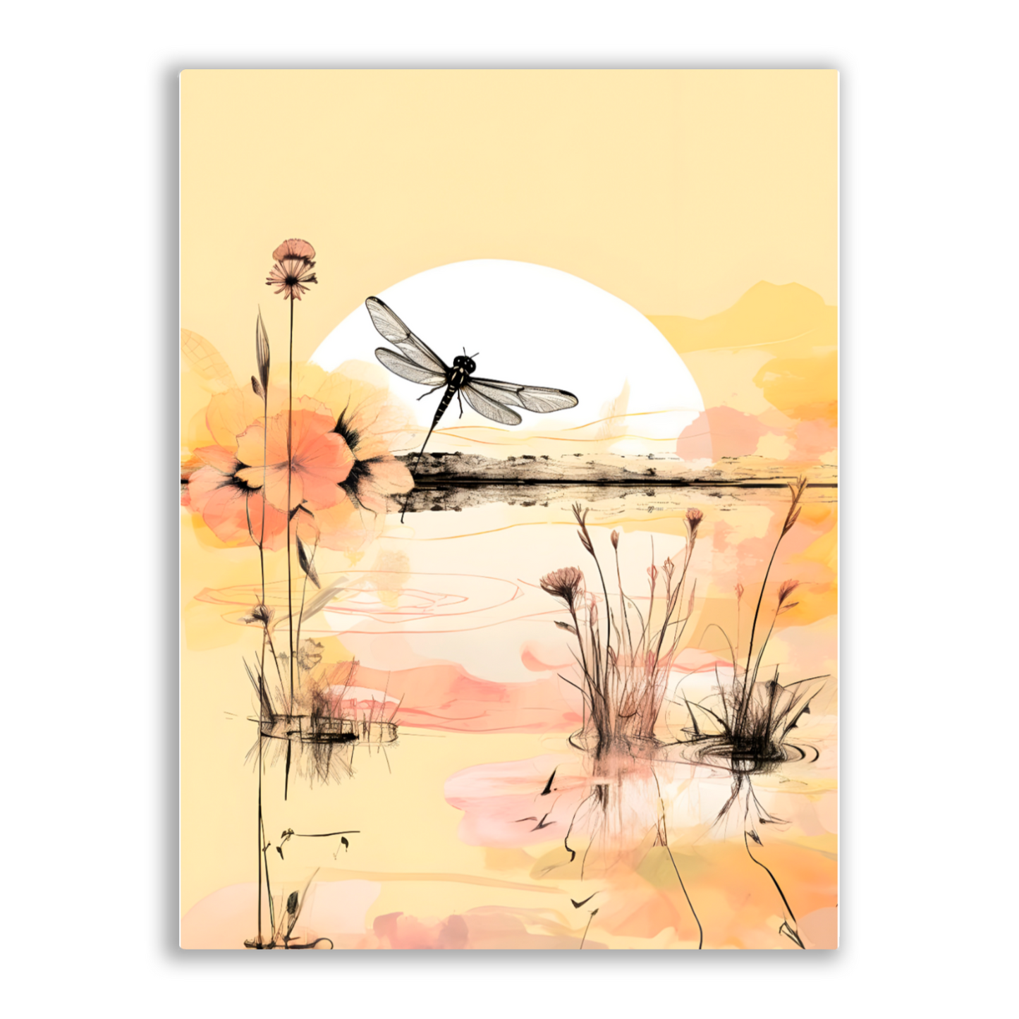 Dragonfly Reflections Premium Portrait Aluminum Prints