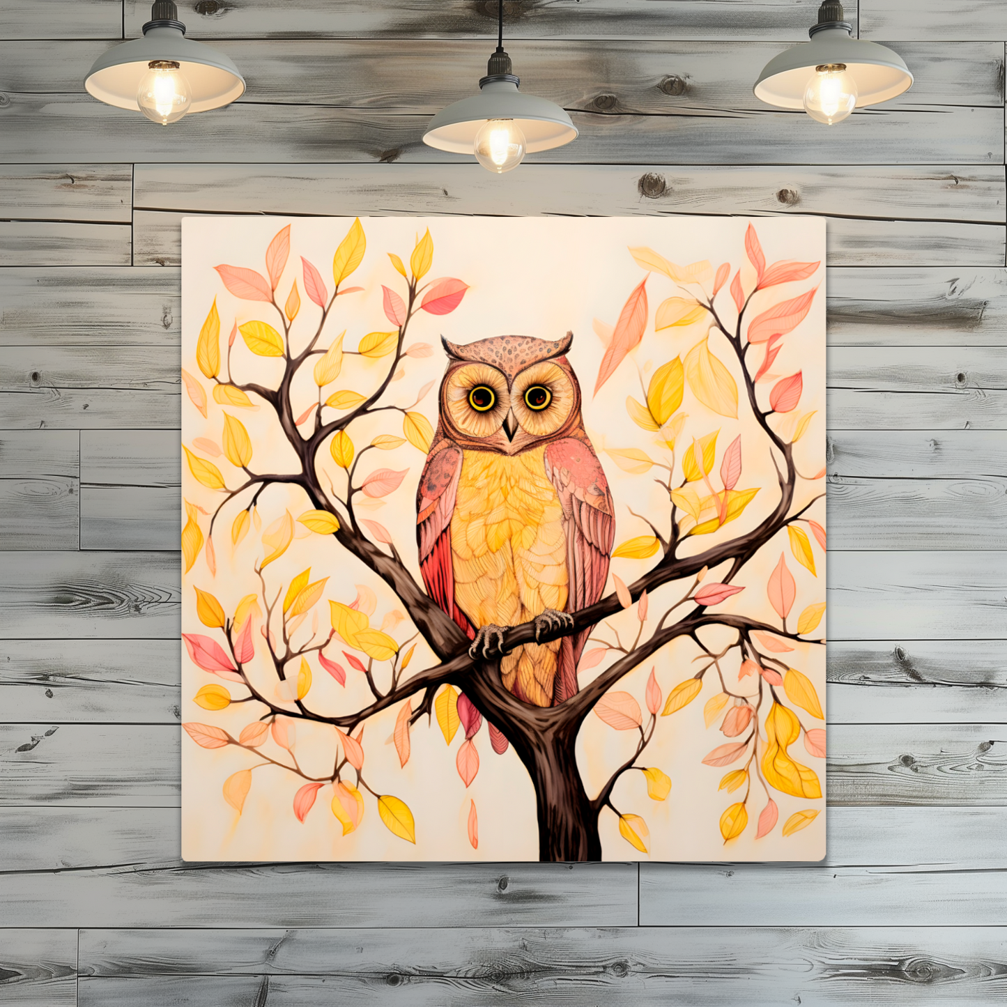 Owls Perch Premium Square Aluminum Prints