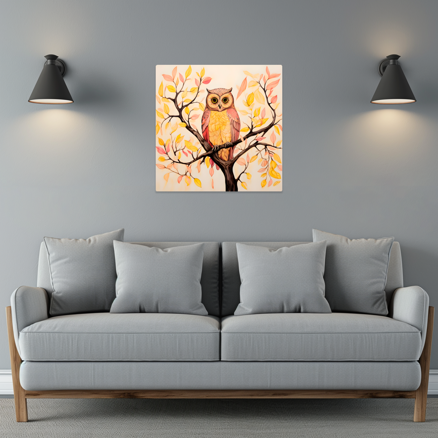 Owls Perch Premium Square Aluminum Prints