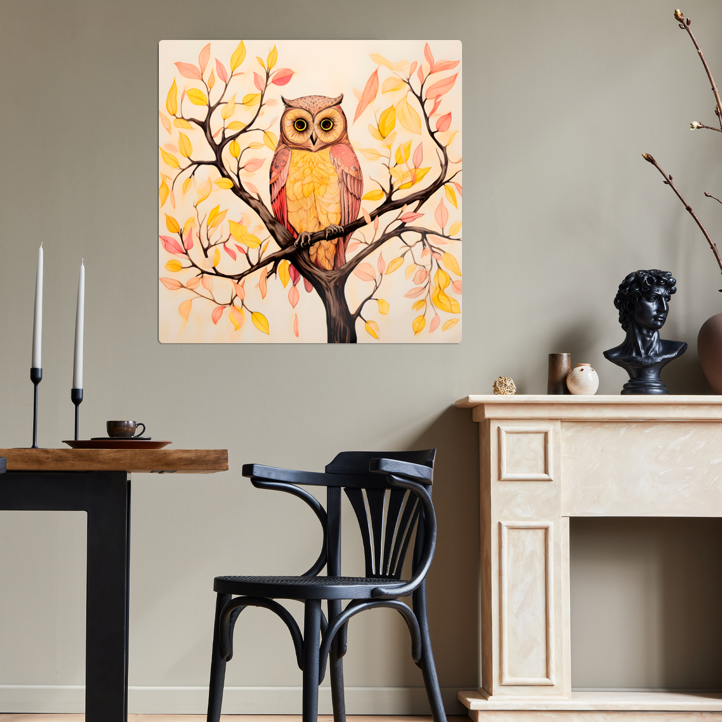 Owls Perch Premium Square Aluminum Prints