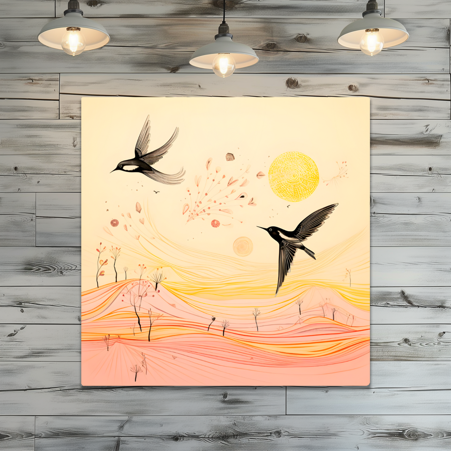 Harmony Of Swifts Premium Square Aluminum Prints