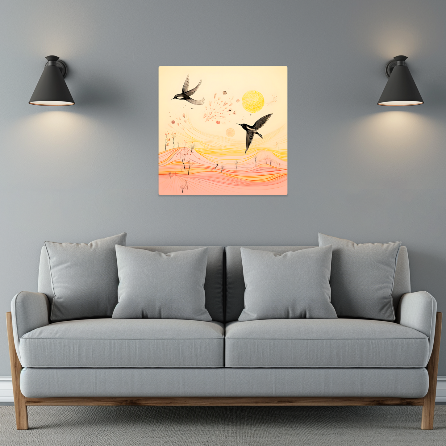 Harmony Of Swifts Premium Square Aluminum Prints