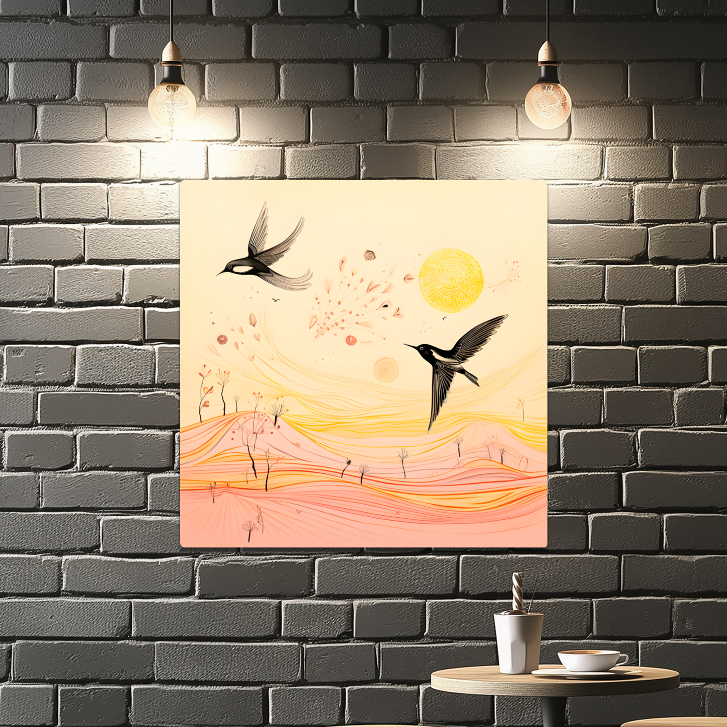 Harmony Of Swifts Premium Square Aluminum Prints