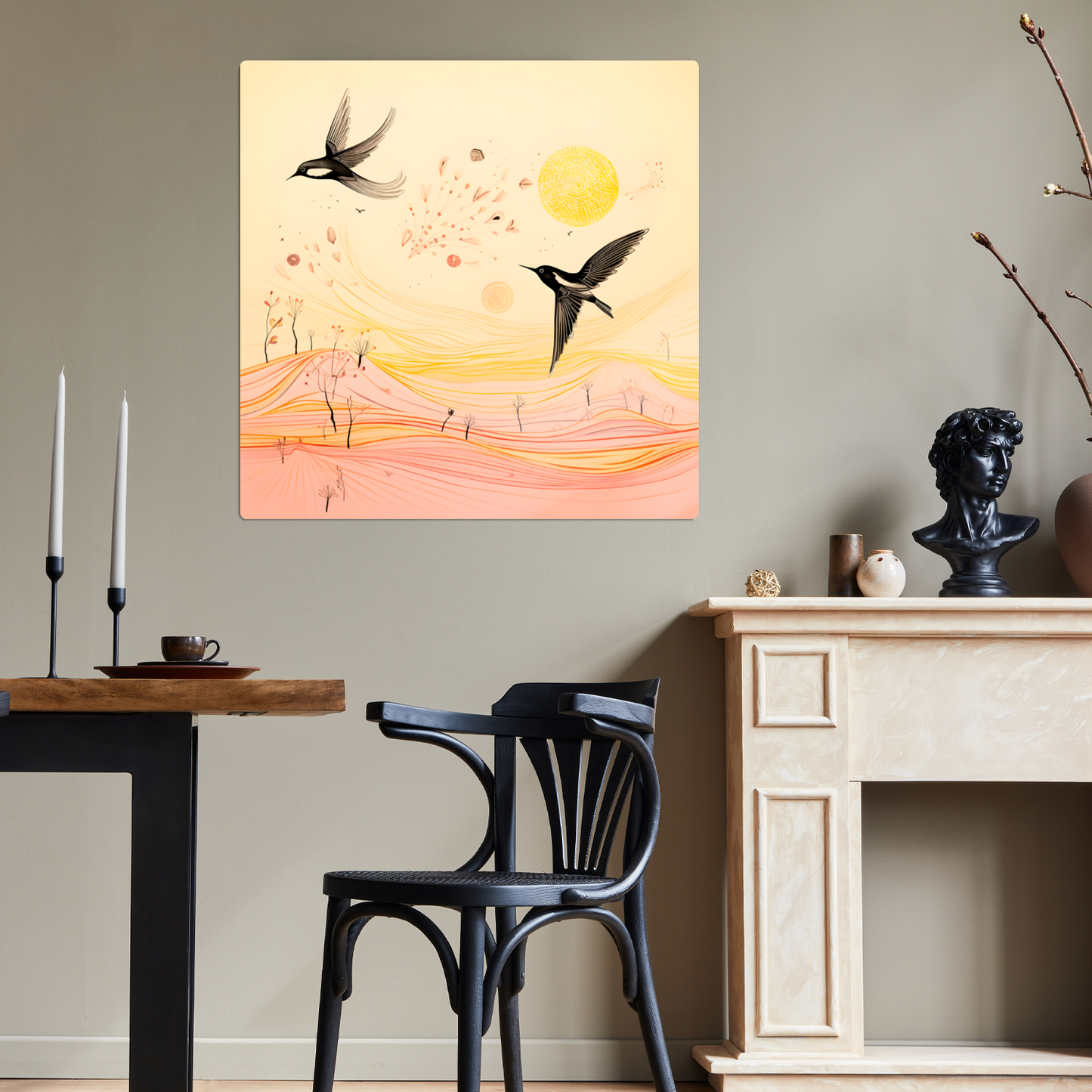 Harmony Of Swifts Premium Square Aluminum Prints