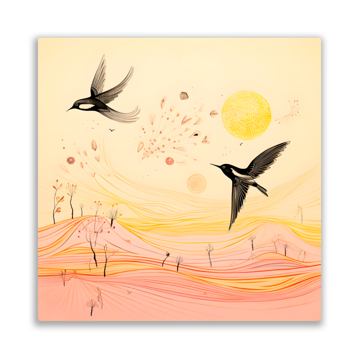 Harmony Of Swifts Premium Square Aluminum Prints