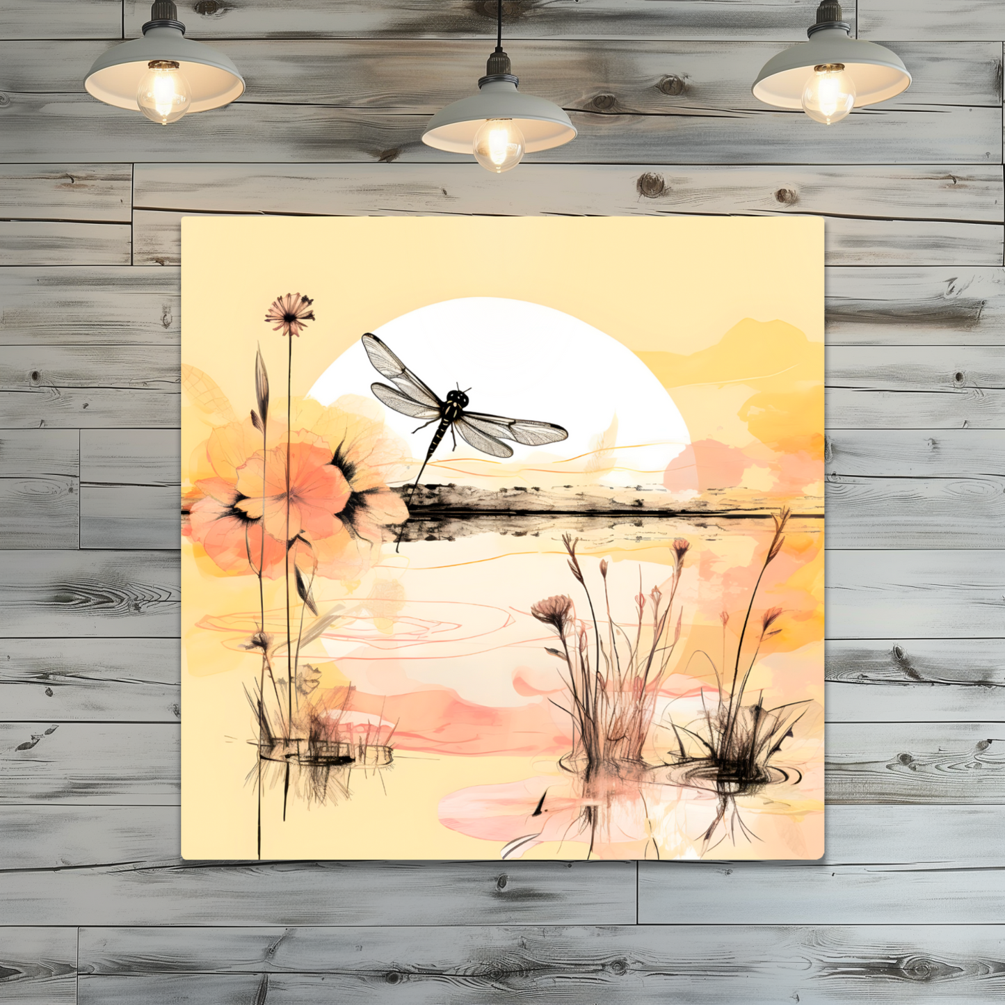 Dragonfly Reflections Premium Square Aluminum Prints