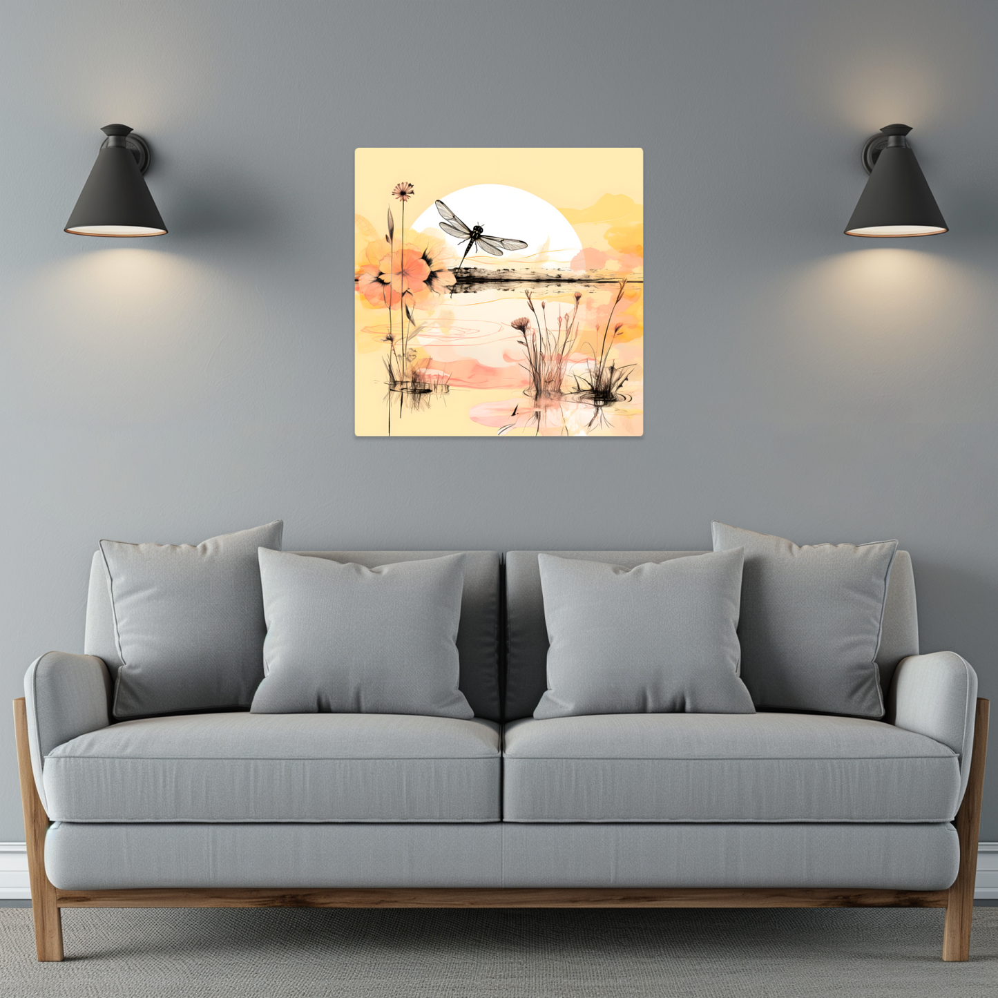 Dragonfly Reflections Premium Square Aluminum Prints