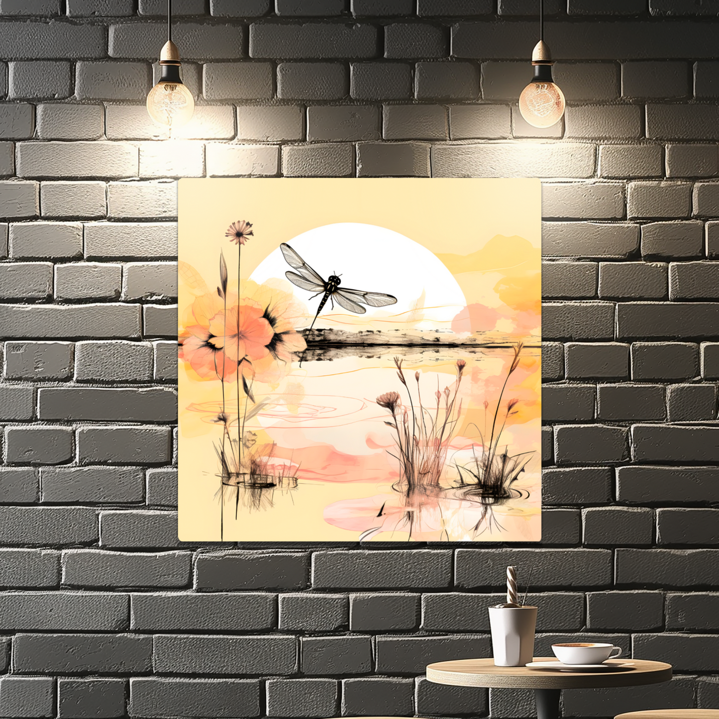 Dragonfly Reflections Premium Square Aluminum Prints