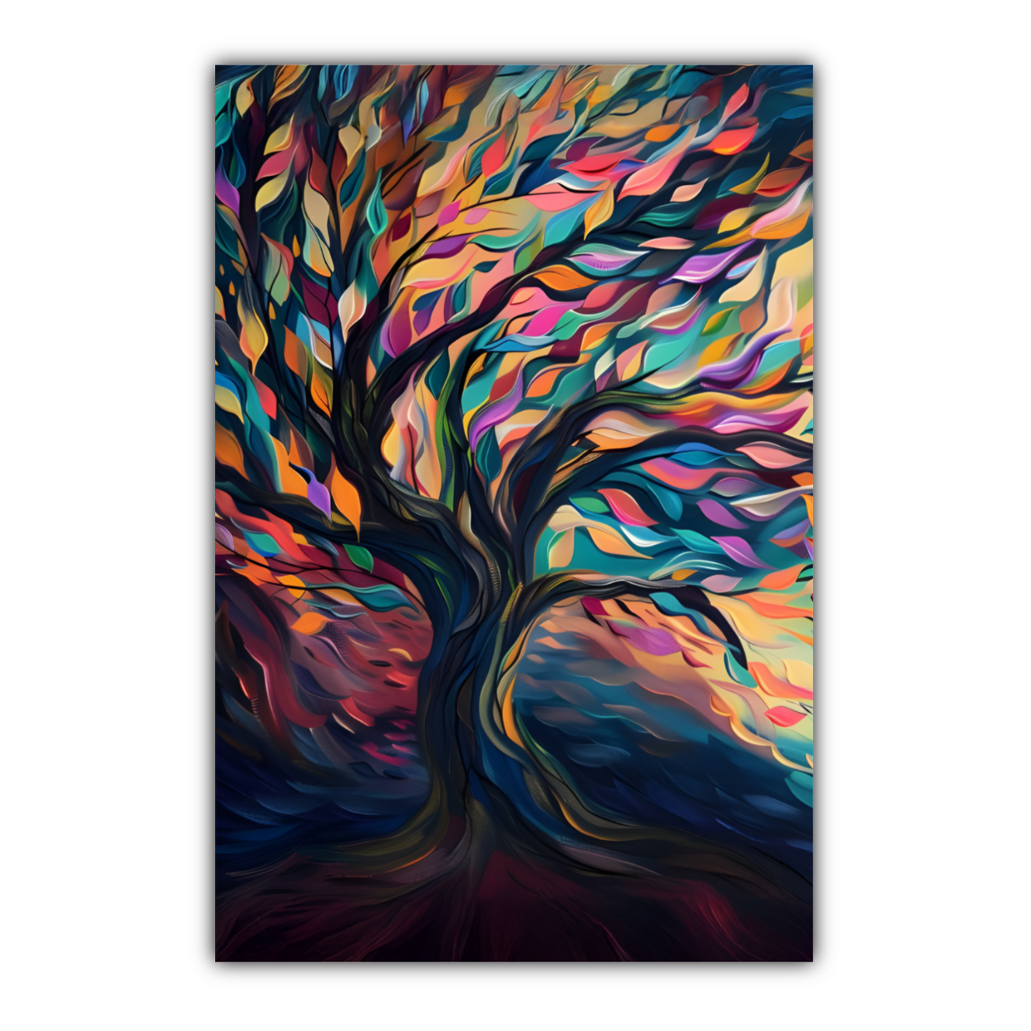 Tree of Life Vibrant Serenity Deluxe Box Canvas Prints Portrait