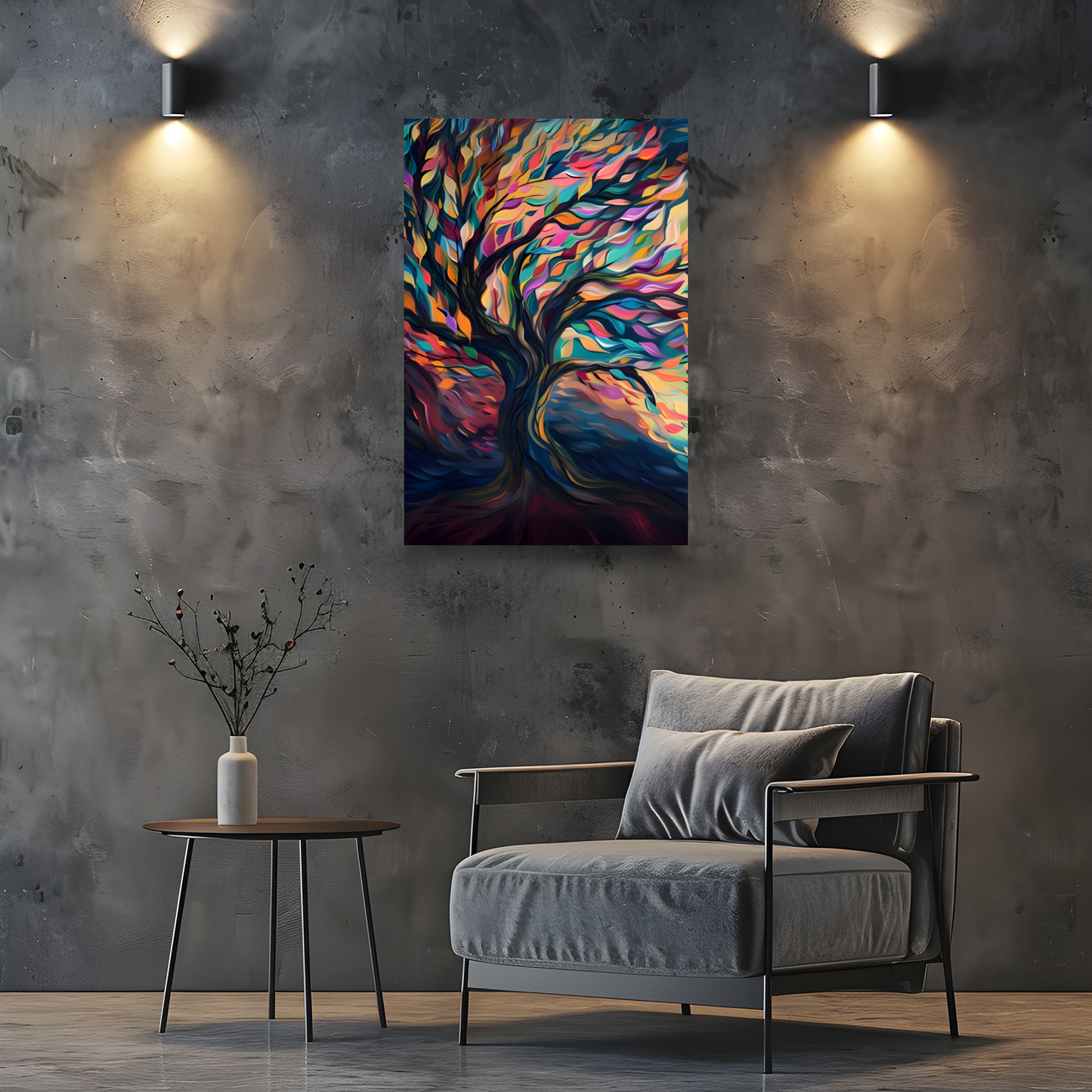 Tree of Life Vibrant Serenity Deluxe Box Canvas Prints Portrait