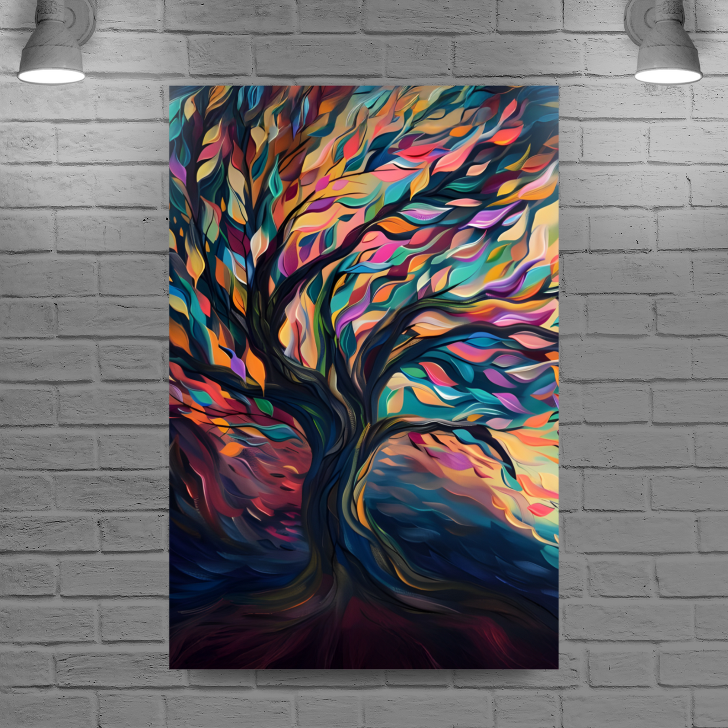 Tree of Life Vibrant Serenity Deluxe Box Canvas Prints Portrait