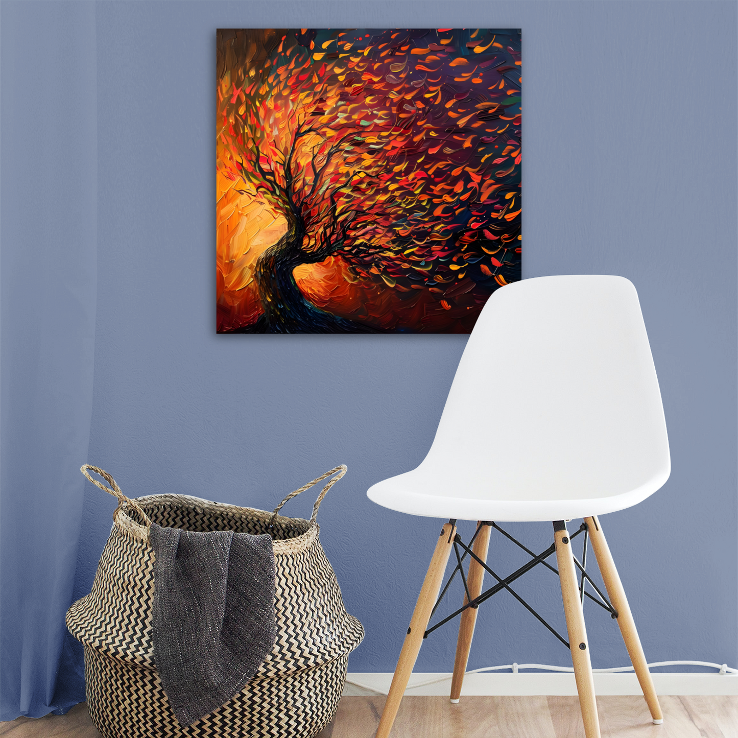 Tree of Life Fiery Elegance Deluxe Box Canvas Prints Square