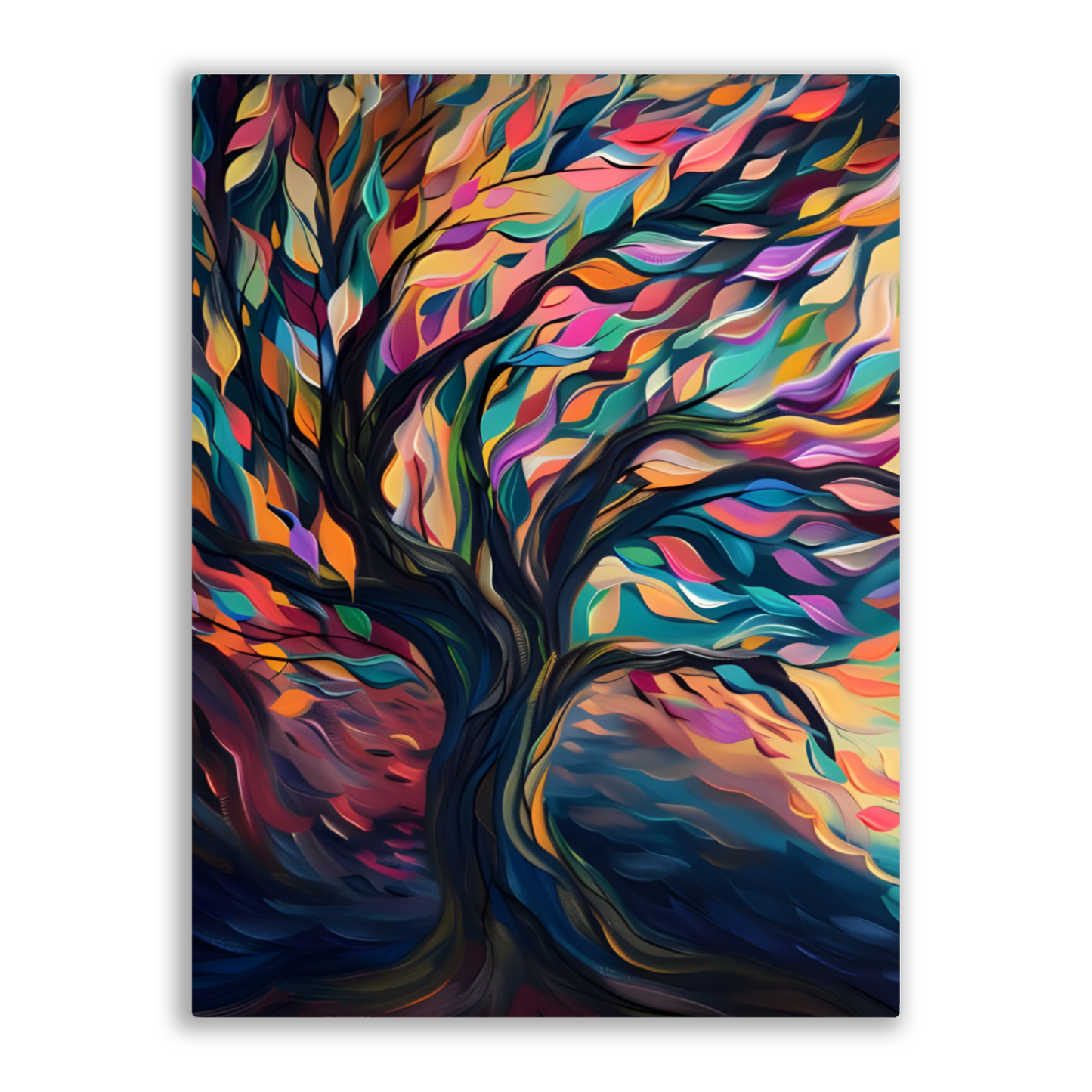 Tree of Life Vibrant Serenity Premium Portrait Aluminum Prints