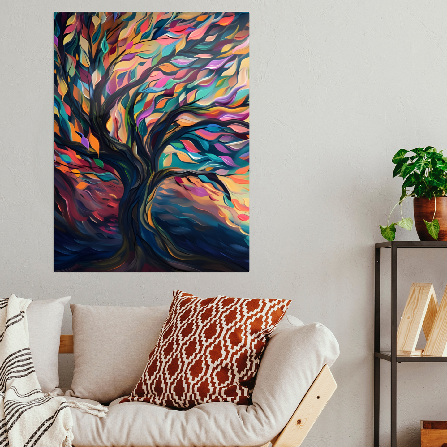 Tree of Life Vibrant Serenity Premium Portrait Aluminum Prints