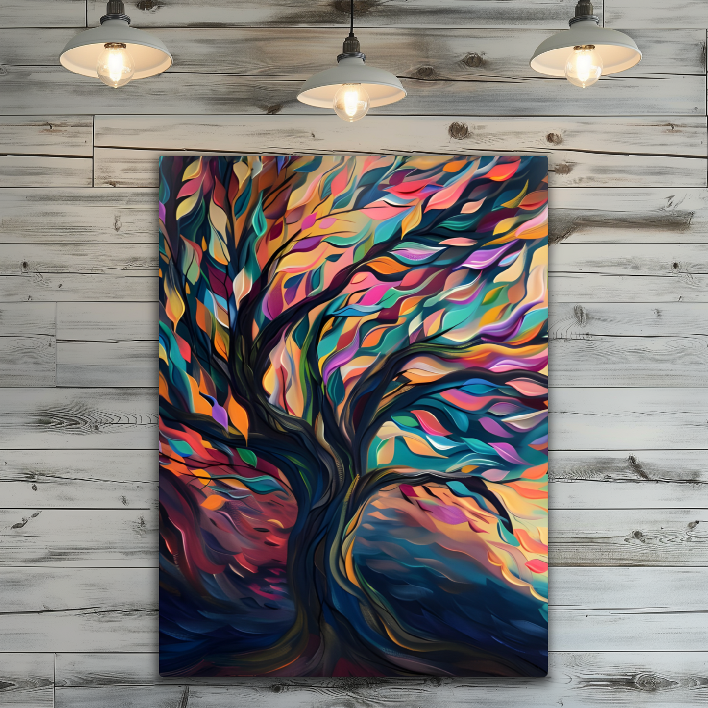 Tree of Life Vibrant Serenity Premium Portrait Aluminum Prints