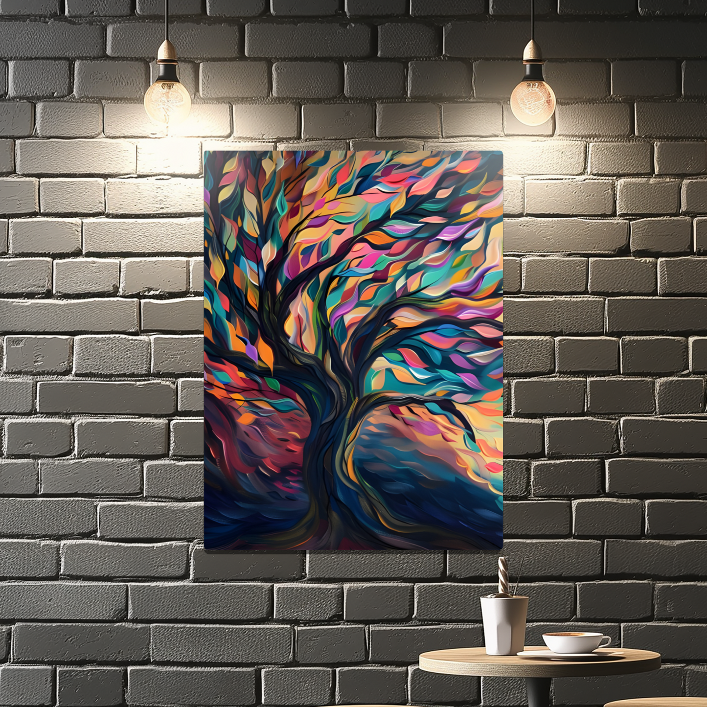 Tree of Life Vibrant Serenity Premium Portrait Aluminum Prints