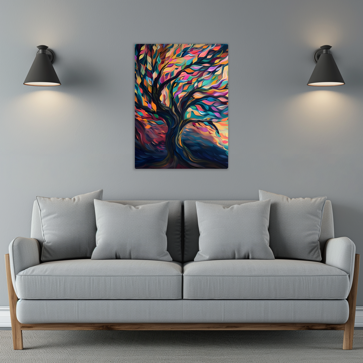 Tree of Life Vibrant Serenity Premium Portrait Aluminum Prints