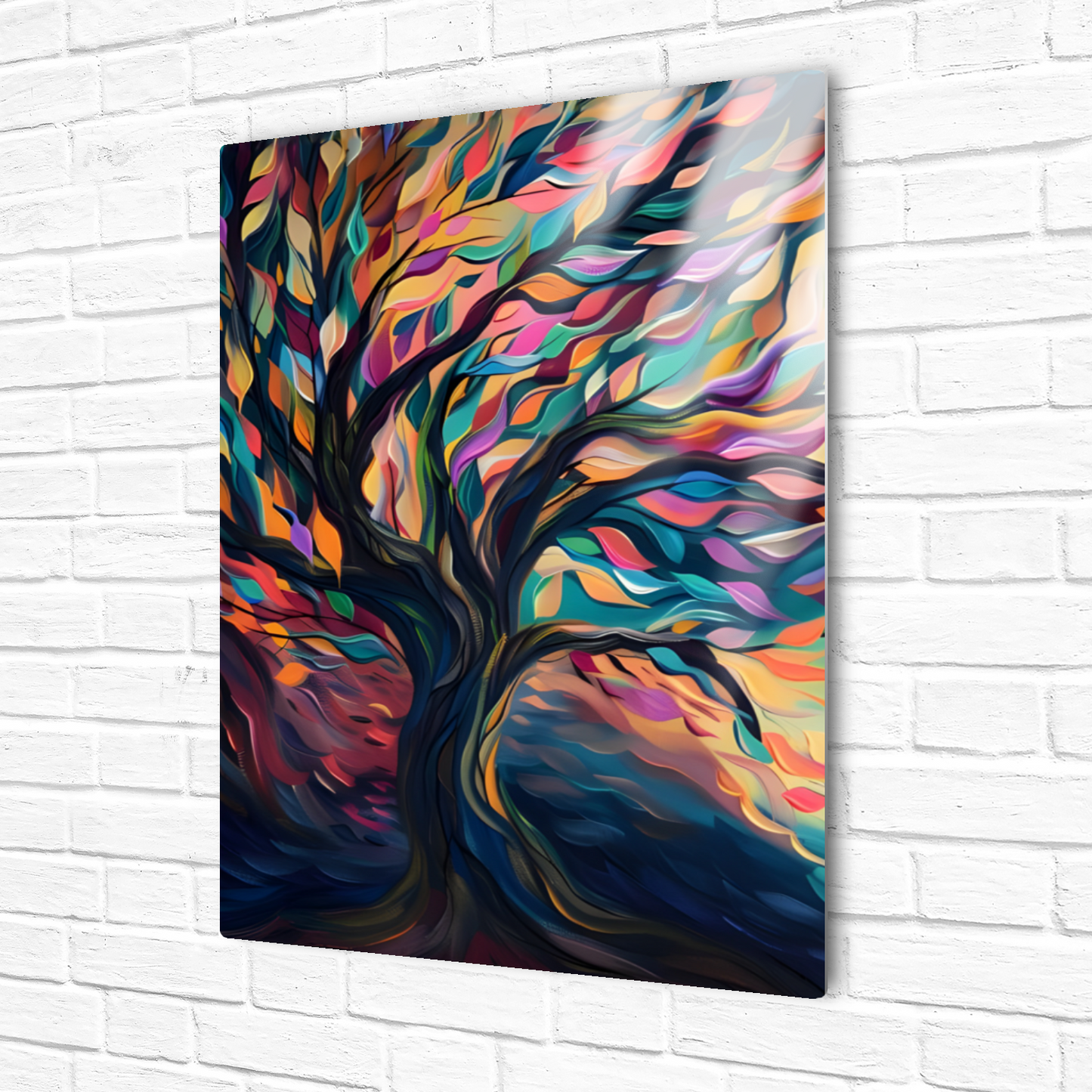 Tree of Life Vibrant Serenity Premium Portrait Aluminum Prints