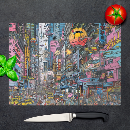 Urban Chaos Textured Glass Chopping Boards