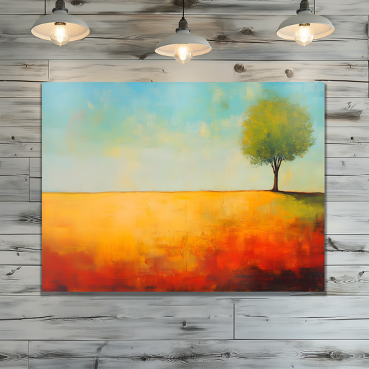 Lone Tree Serenity Premium Landscape Aluminum Prints