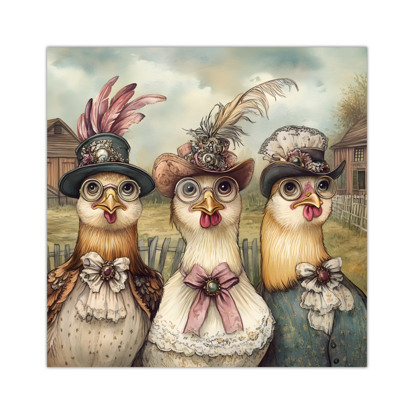 The Barnyard Belles Deluxe Box Canvas Prints Square