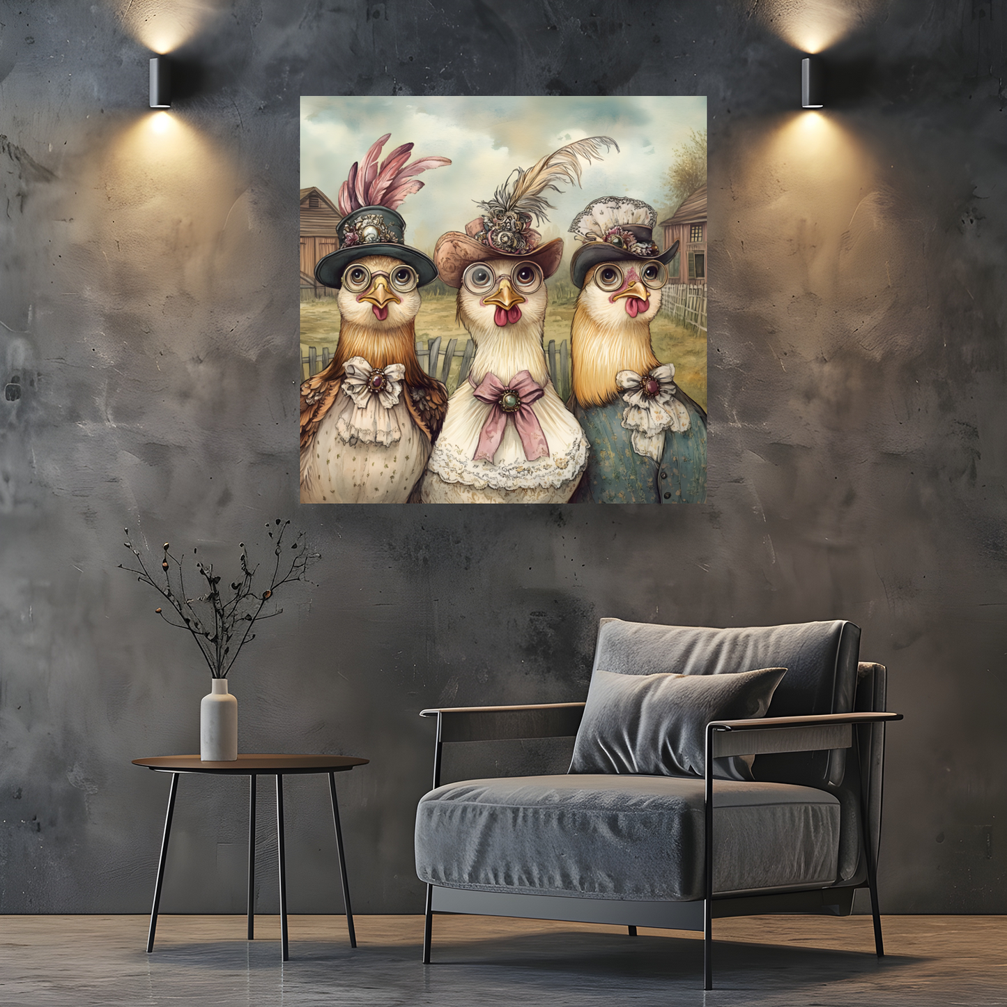 The Barnyard Belles Deluxe Box Canvas Prints Square