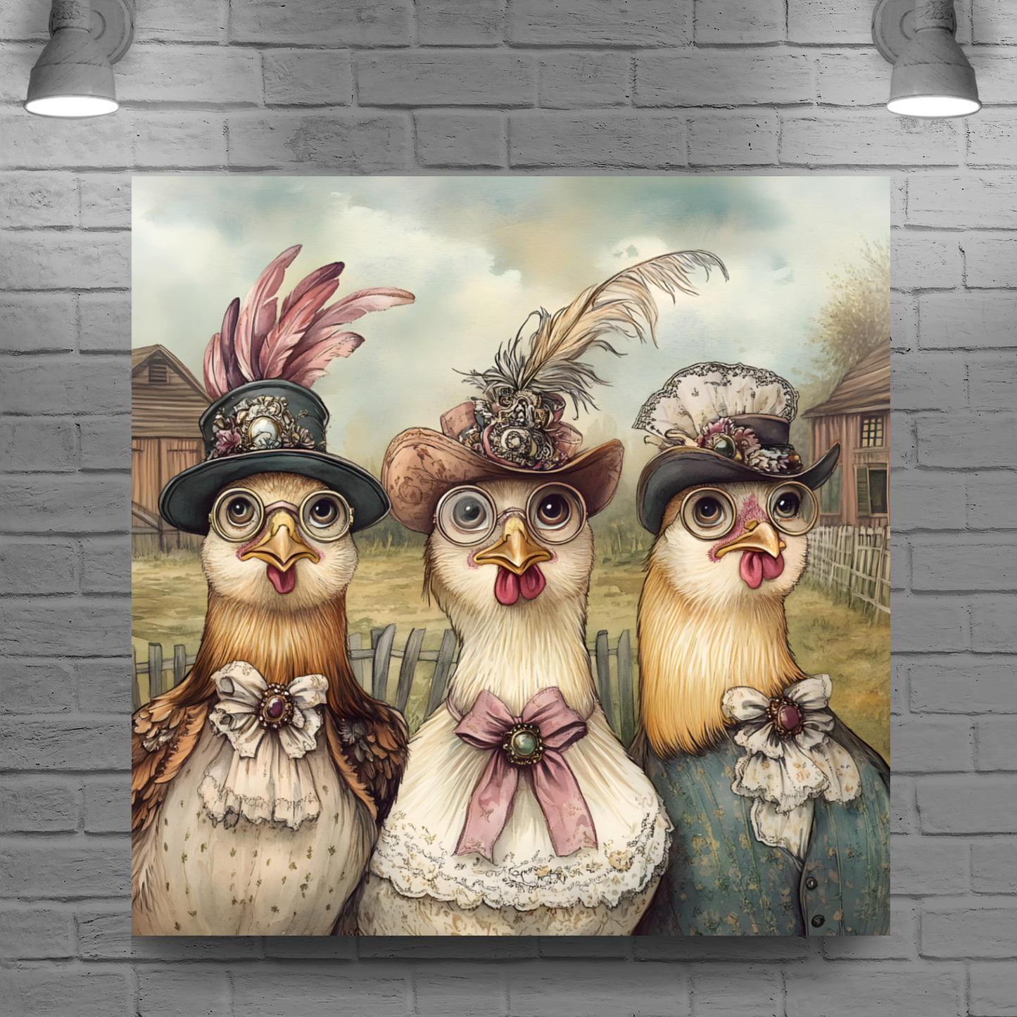 The Barnyard Belles Deluxe Box Canvas Prints Square