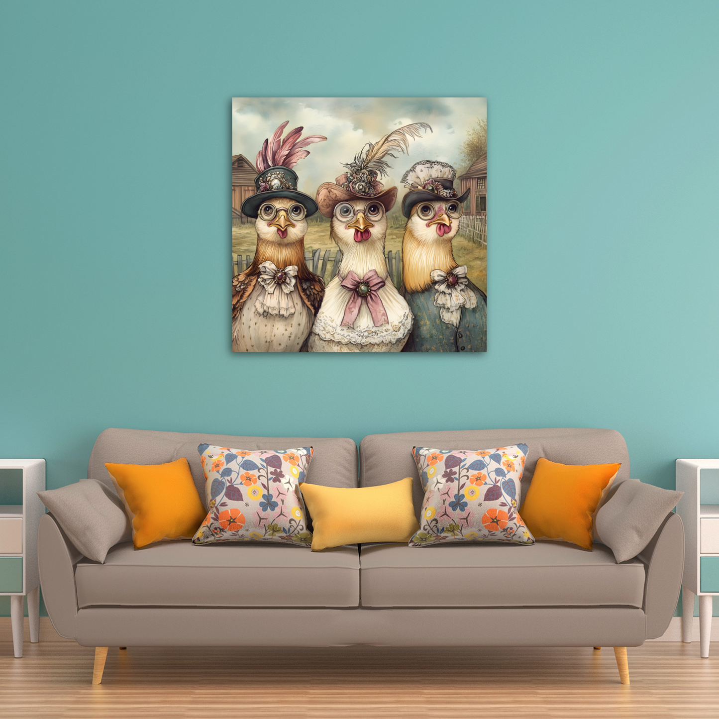 The Barnyard Belles Deluxe Box Canvas Prints Square