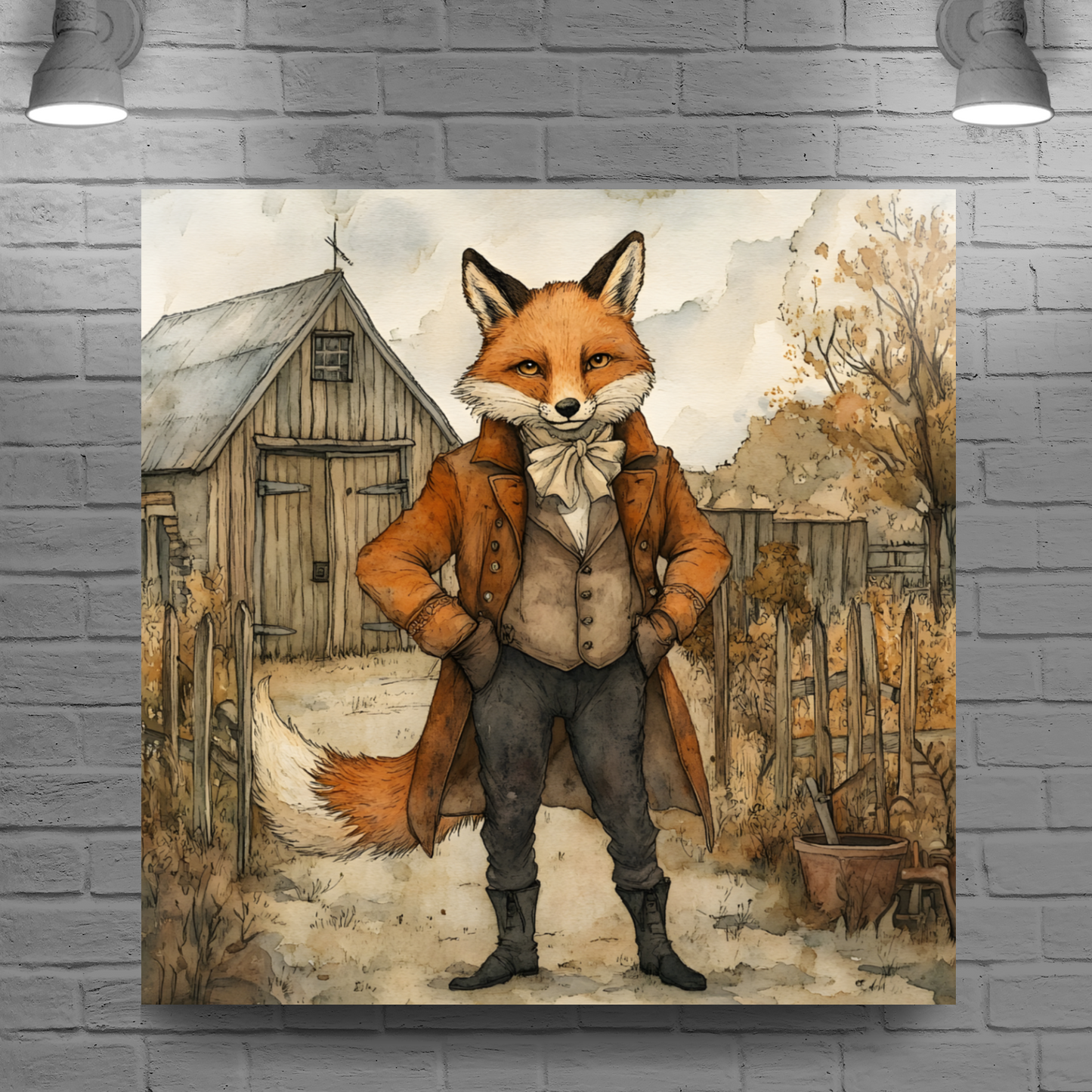 The Dappered Vixen Deluxe Box Canvas Prints Square