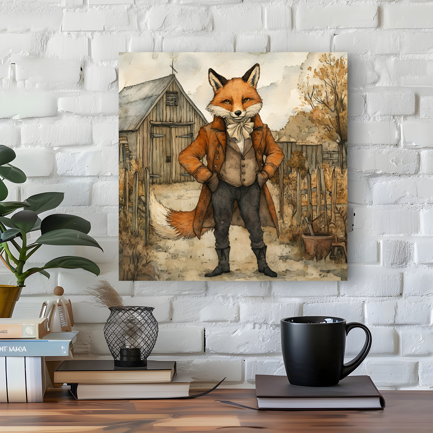 The Dappered Vixen Deluxe Box Canvas Prints Square