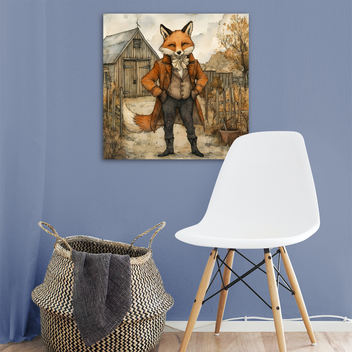 The Dappered Vixen Deluxe Box Canvas Prints Square