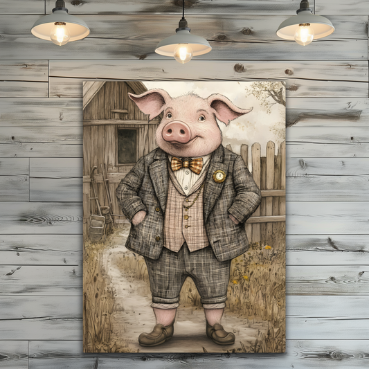 The Posh Porker Premium Portrait Aluminum Prints