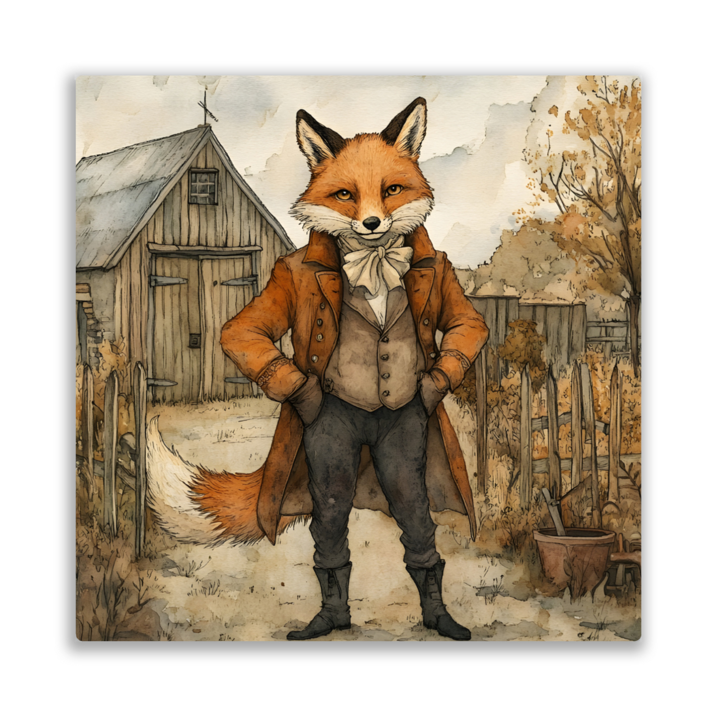 The Dappered Vixen Premium Square Aluminum Prints