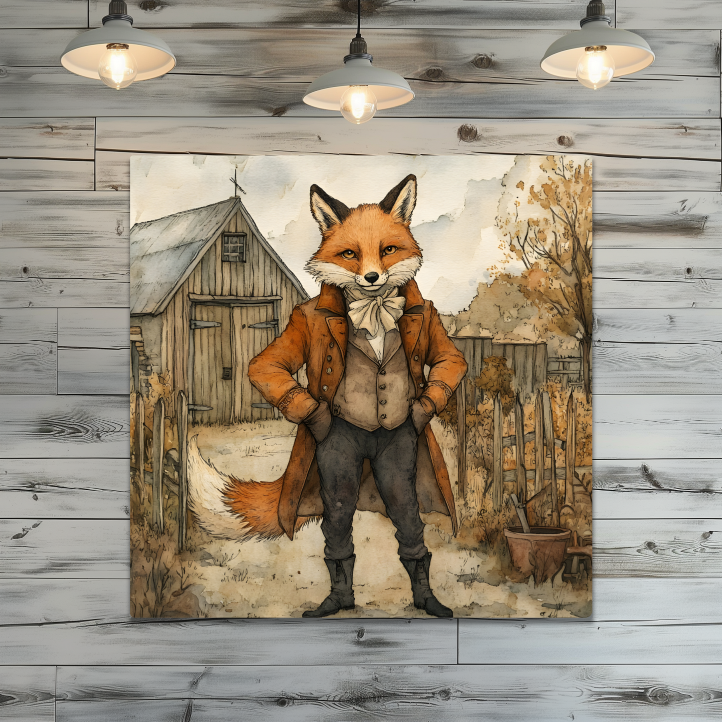 The Dappered Vixen Premium Square Aluminum Prints