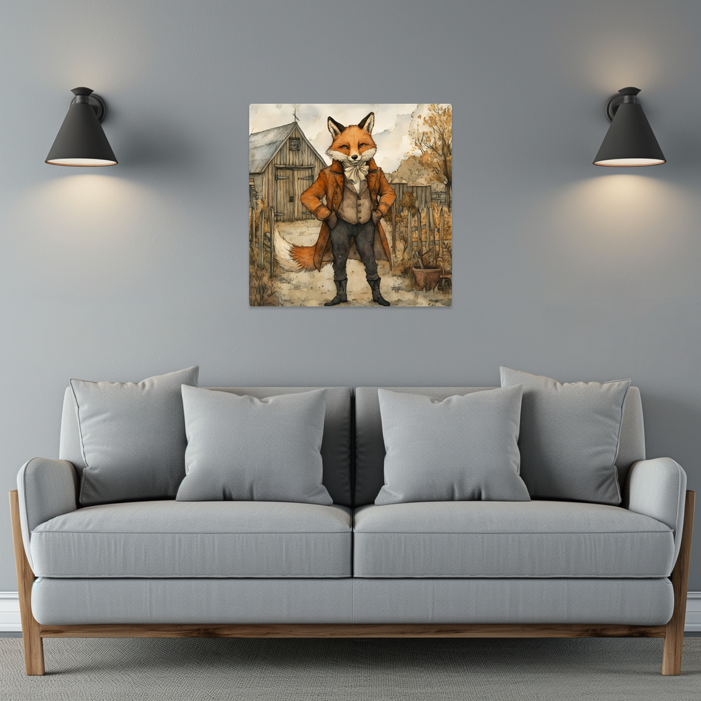 The Dappered Vixen Premium Square Aluminum Prints