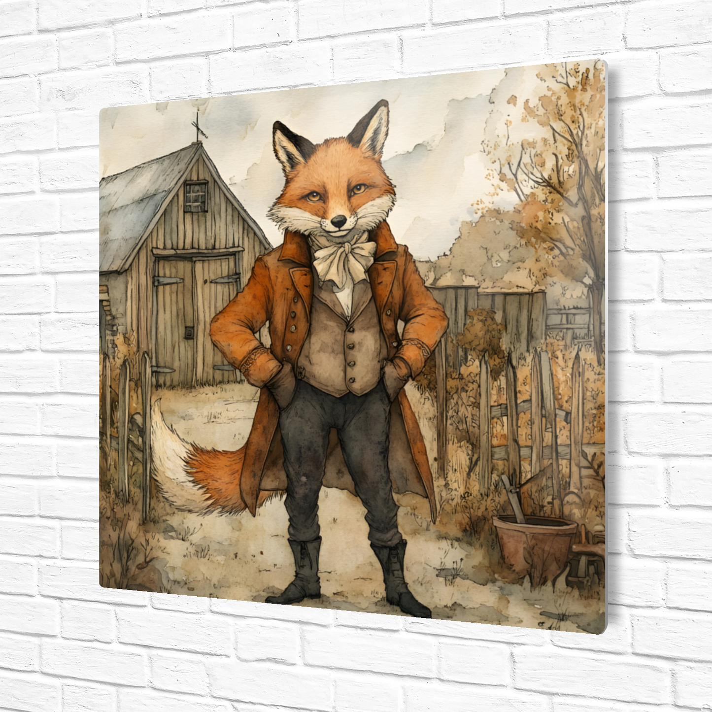 The Dappered Vixen Premium Square Aluminum Prints