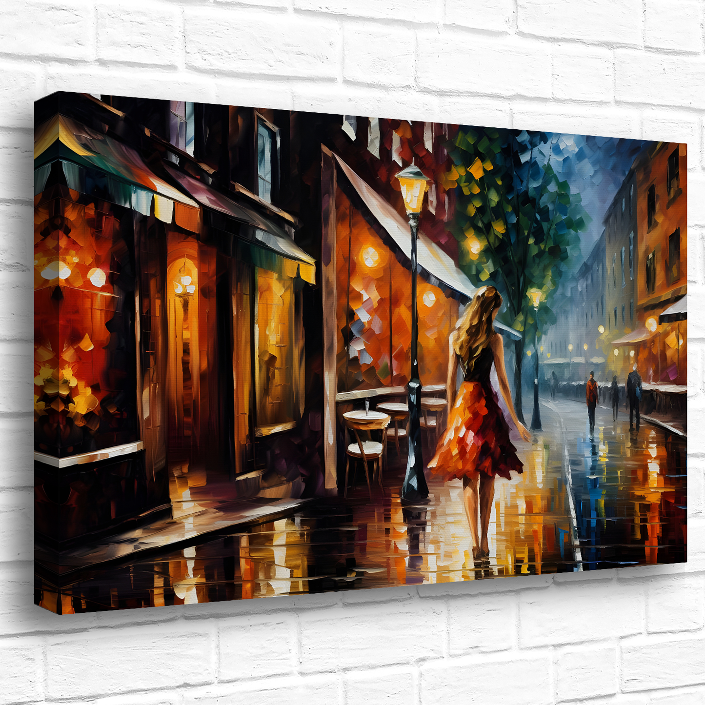 Evening Promenade Deluxe Box Landscape Canvas Print