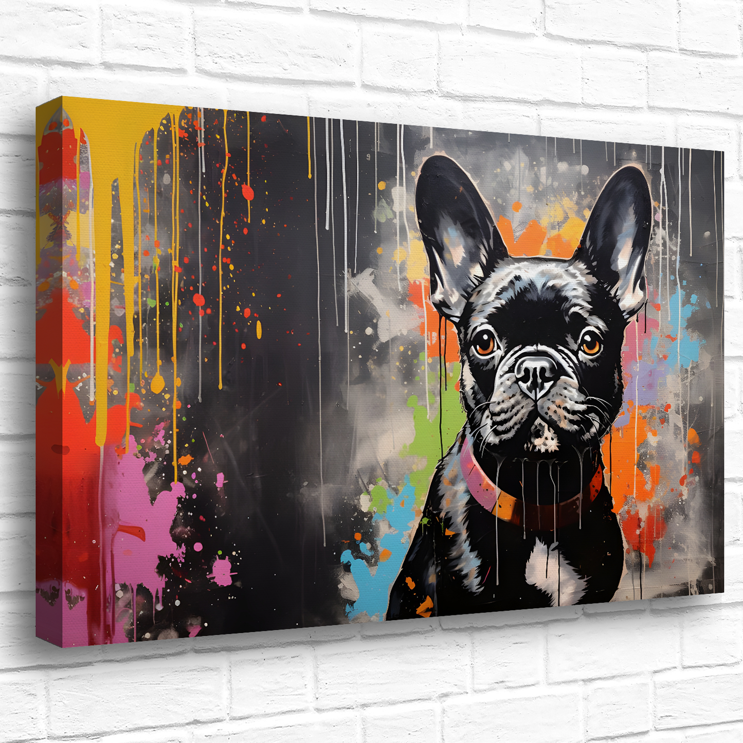 Frenchie Fizz  Deluxe Box Landscape Canvas Prints