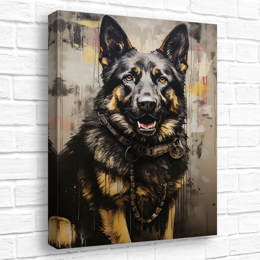 Shepherd Splash  Deluxe Box Portrait Canvas Prints