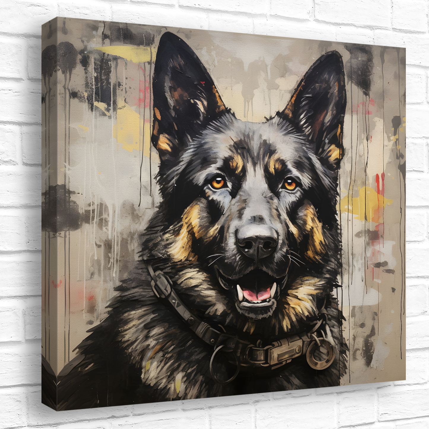 Shepherd Splash  Deluxe Box Square Canvas Prints