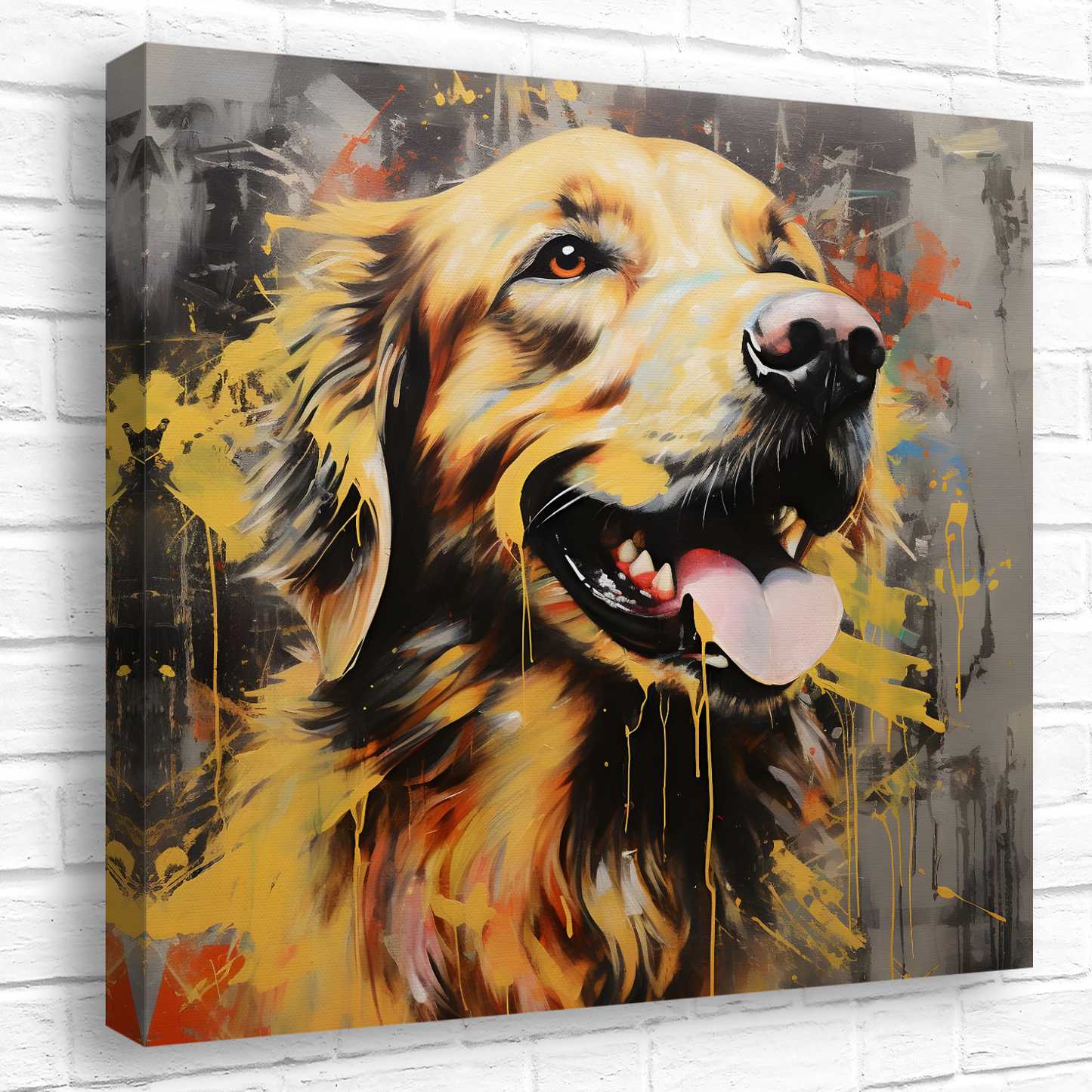 Retriever Radiance  Deluxe Box Square Canvas Prints