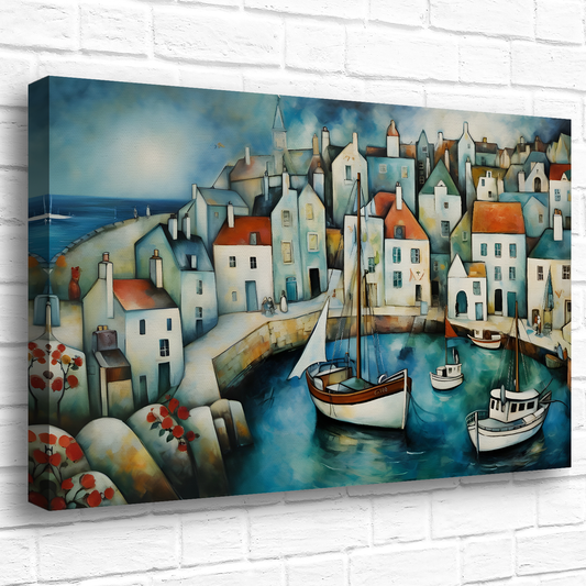 Harbour Hues  Deluxe Box Landscape Canvas Prints